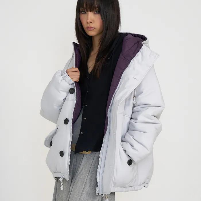 [2차] PUFFY THINSULATE REVERSIBLE JUMPER (LIGHT GREY & PURPLE)