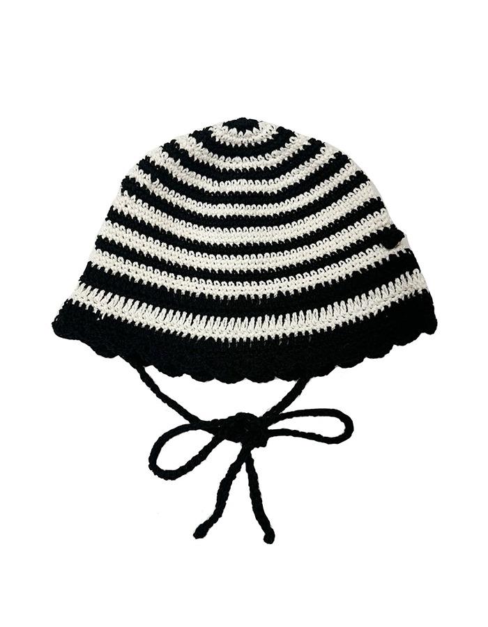 bocbok) BEER BUCKET HAT (BLACK&IVORY)