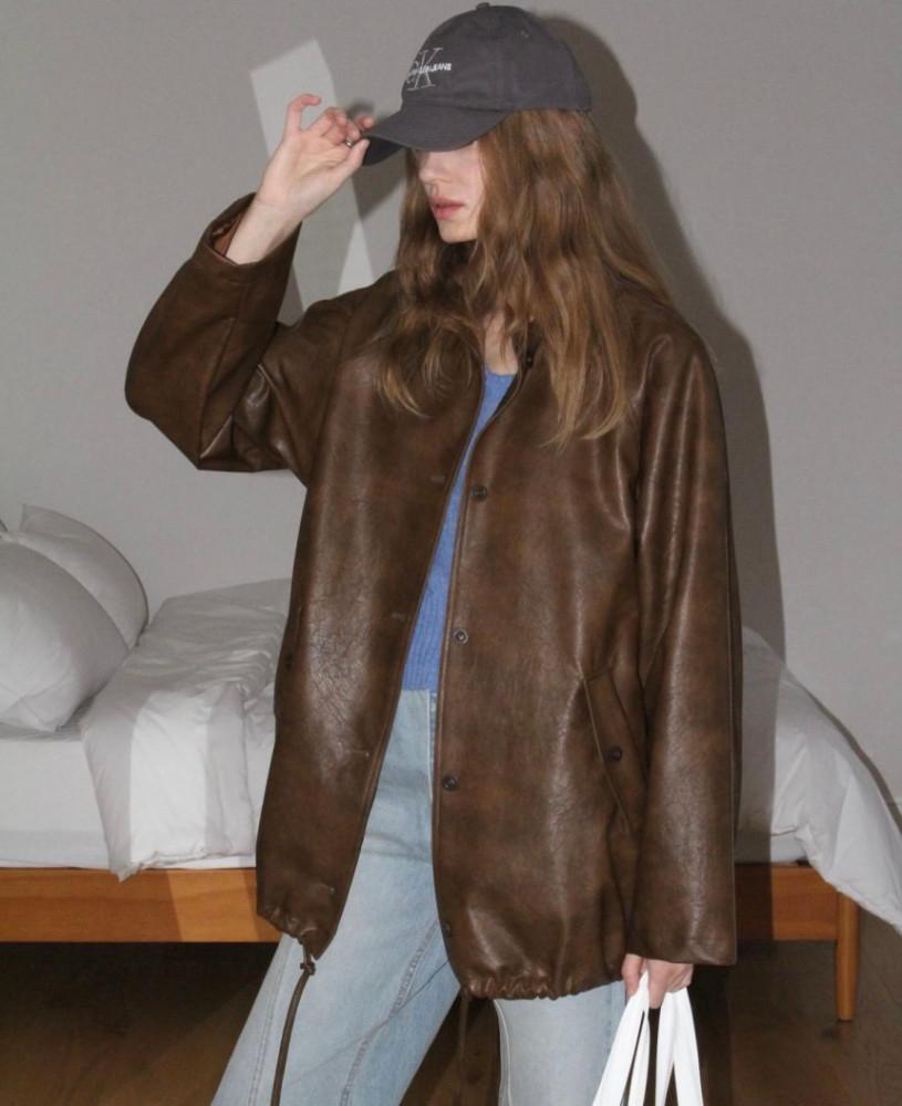 SALE LONDONFLAT 런던플랏 프렌치 레더 자켓