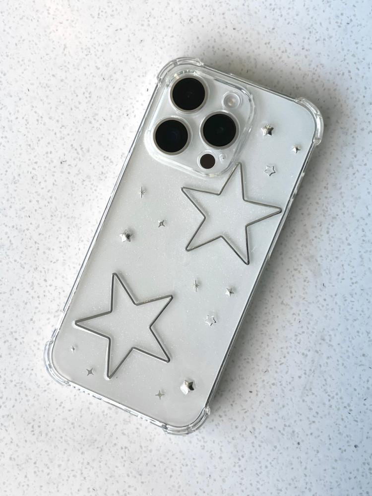 별 글리터 레진 폰케이스 star glitter phone case