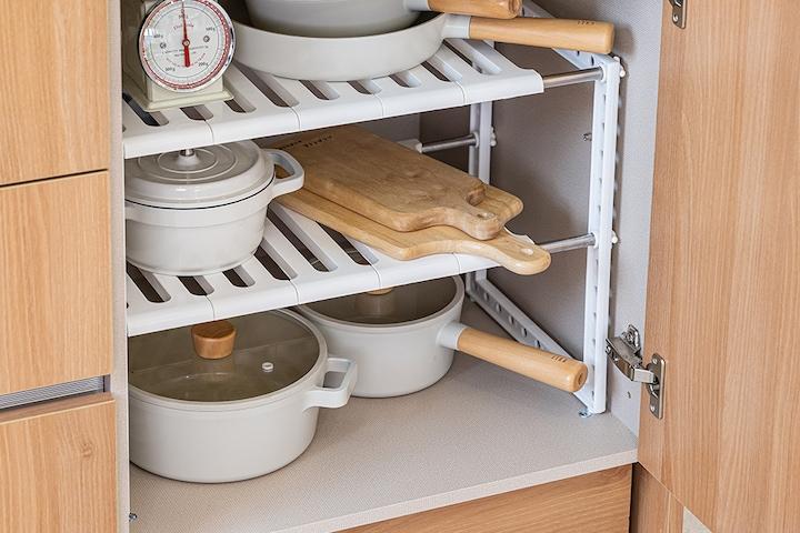 [딱하루 13,881원] 진짜 튼튼한 주방 길이조절 폭조절 씽크대 선반