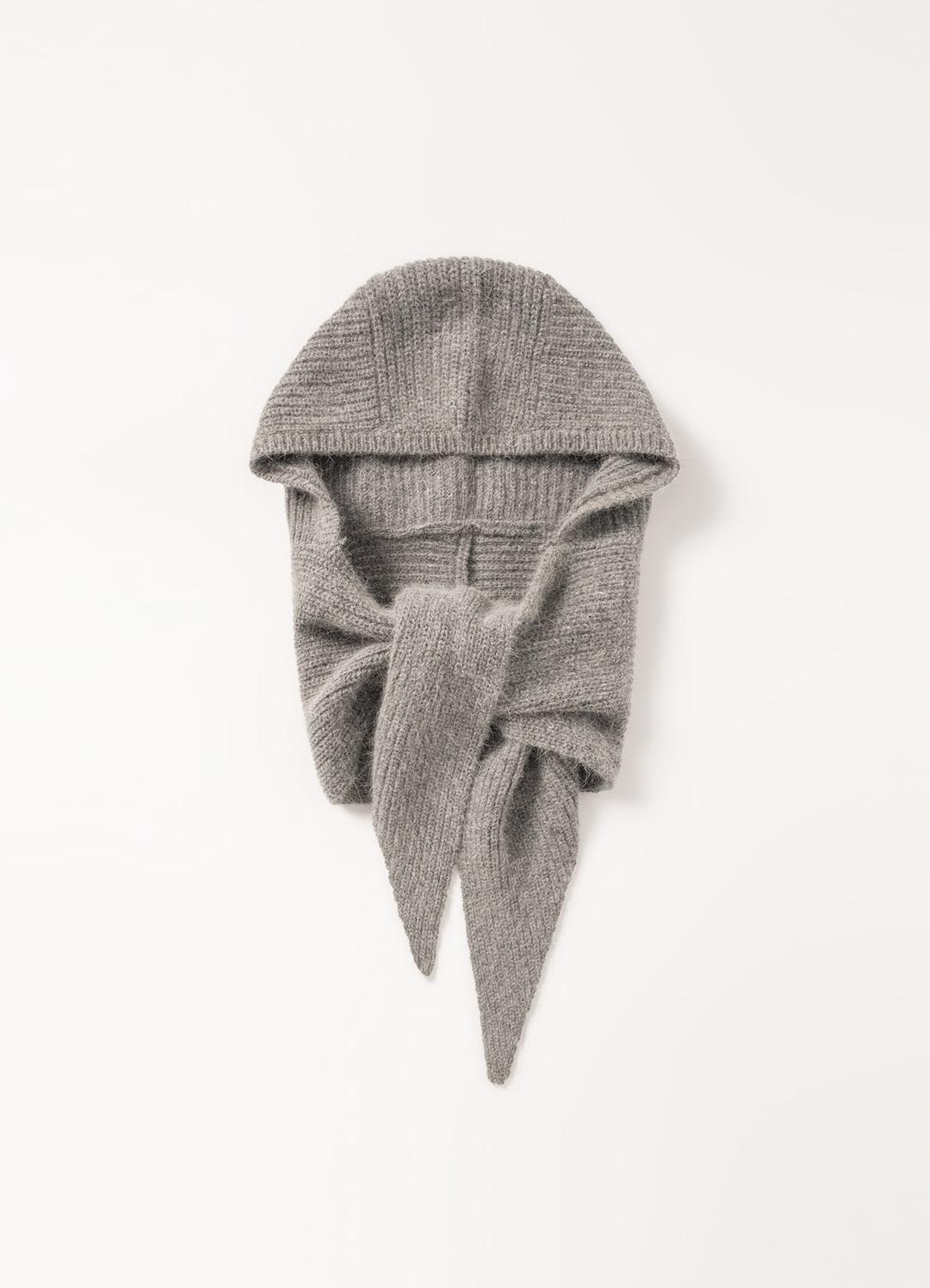 Angora Hood Balaclava(Grey)