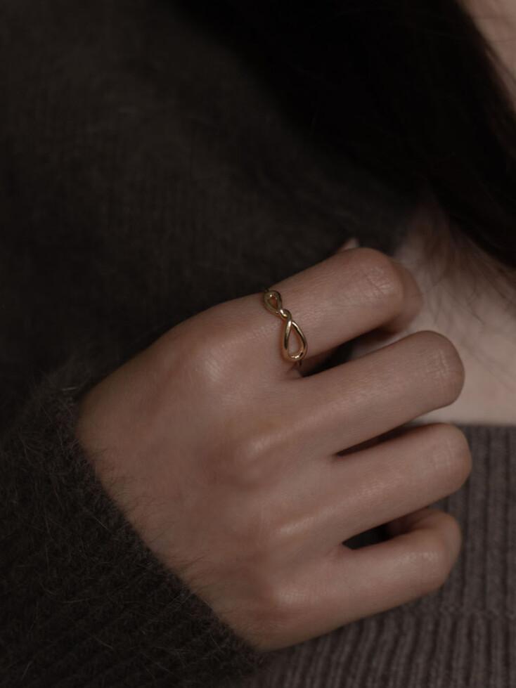 14k bind line ring