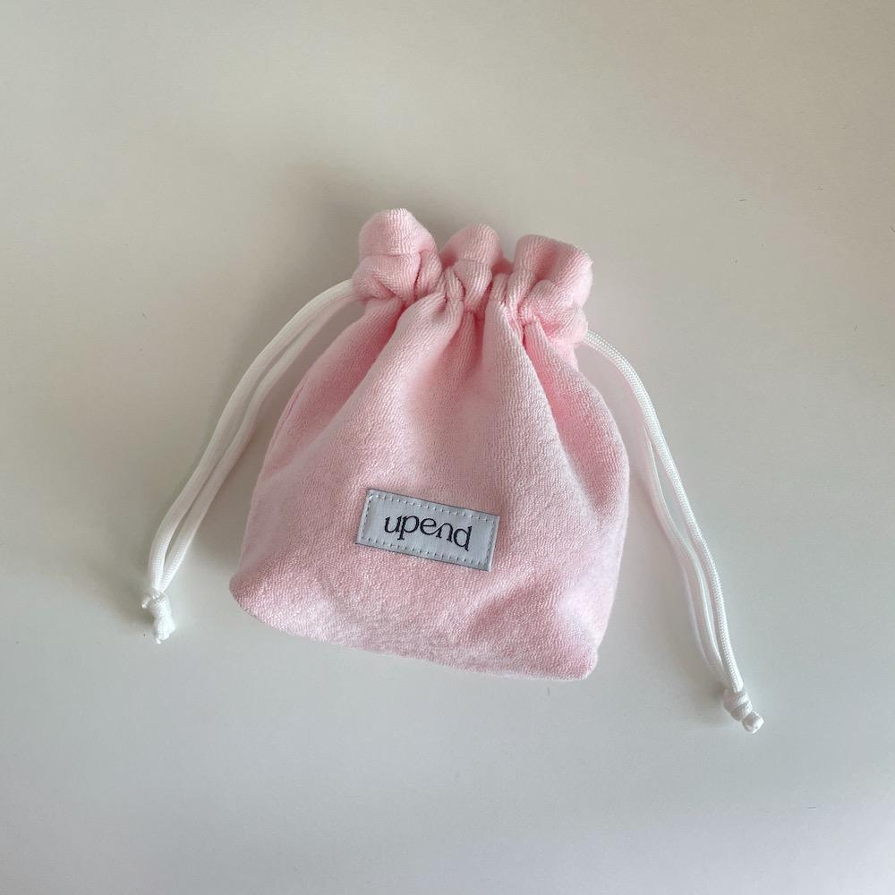 어펜드 Terry String Pouch (light pink) 스트링 파우치