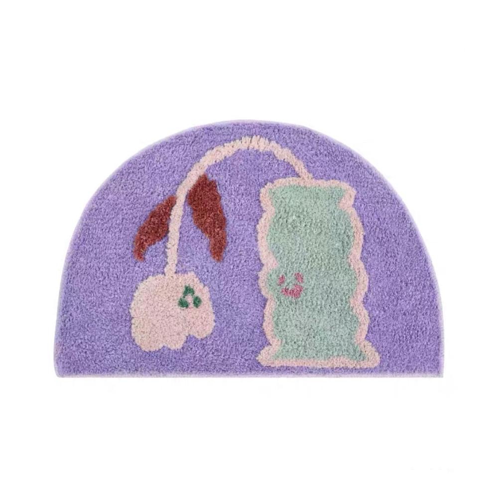 욕실 화장실앞 침대 오피스텔 인테리어 반원 현관발매트