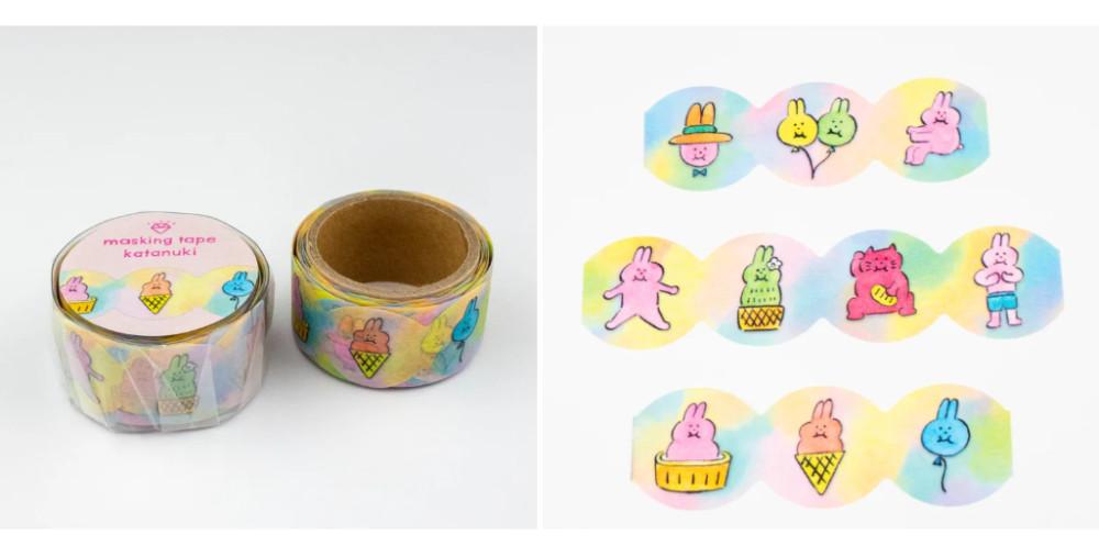 AIUEO UB-chan 토끼 20mm 마스킹테이프