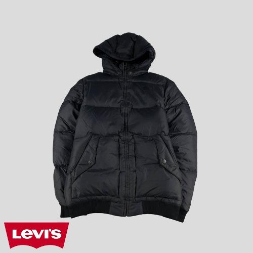리바이스 블랙 오리털 덕다운 패딩 나일론 헤비아우터 M