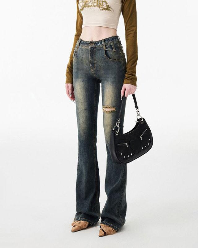 1INNSTUDIO 빈티지 슬림 부츠컷 데님팬츠 (2 컬러)