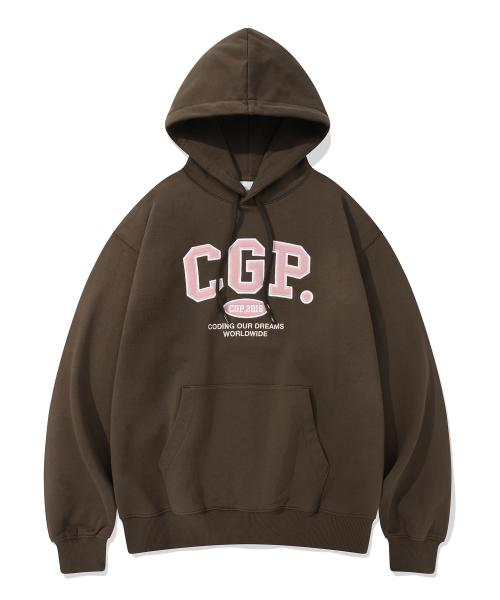 코드그라피(CODEGRAPHY)  CGP 아치 로고 후드티_브라운 - 사이즈 & 후기 | 무신사