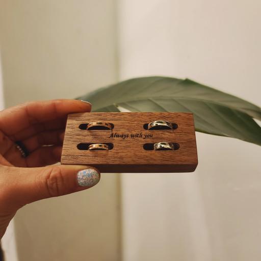 [무료각인] 4구 데일리 반지거치대 / 원목반지홀더