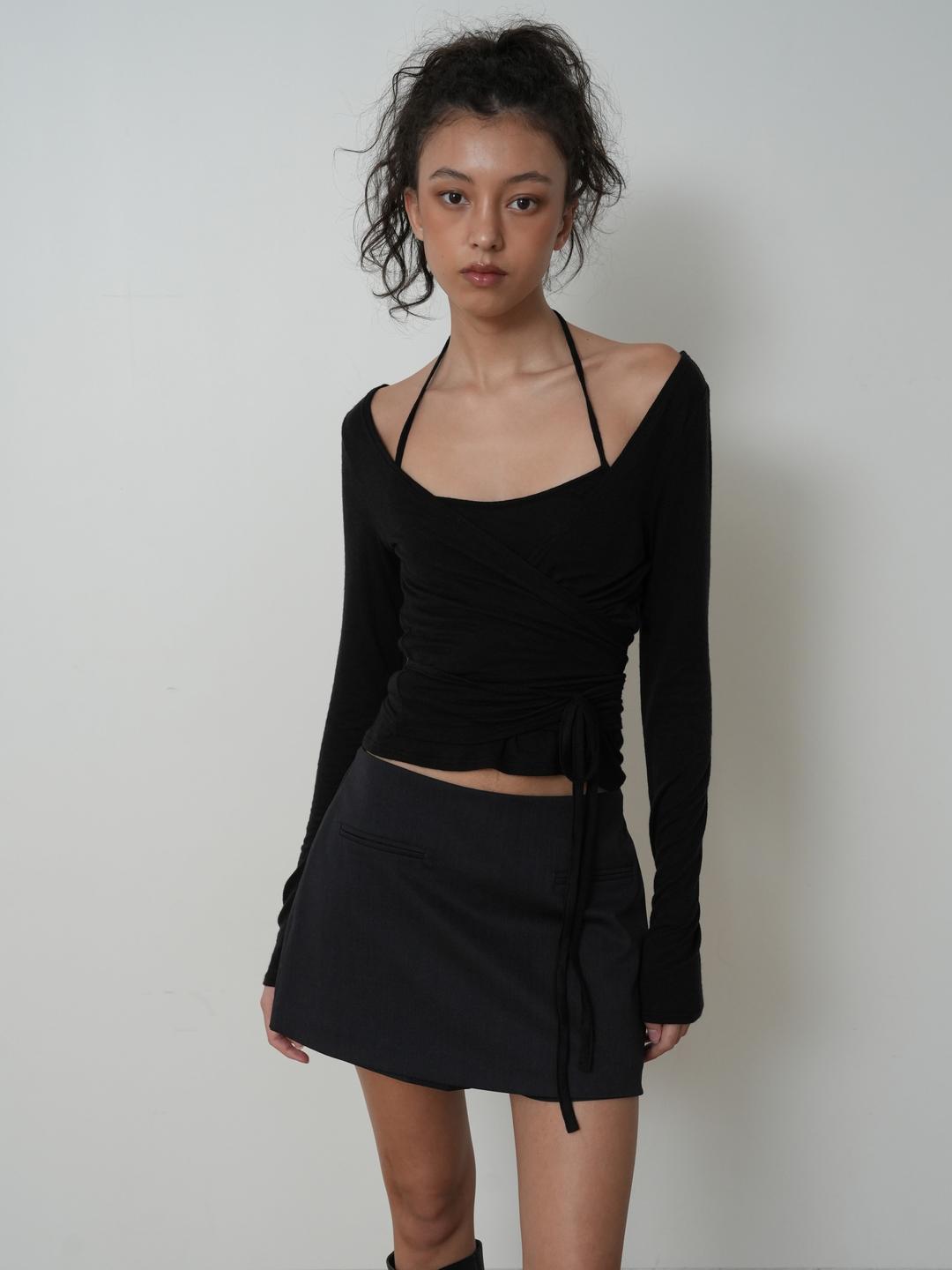LAYERED WRAP SET_BLACK