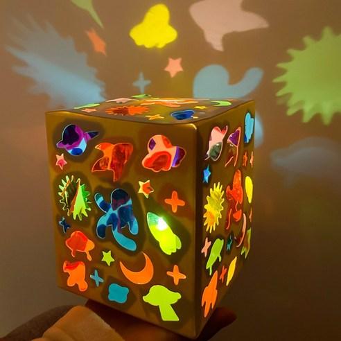 하루클래스 DIY 취미 사각 홀로그램 조명 무드등 만들기, 우주, 1개 - 만들기재료 | 쿠팡