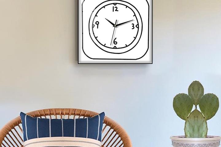 [해외] 손글씨 인테리어 벽걸이 거실 무소음 벽시계