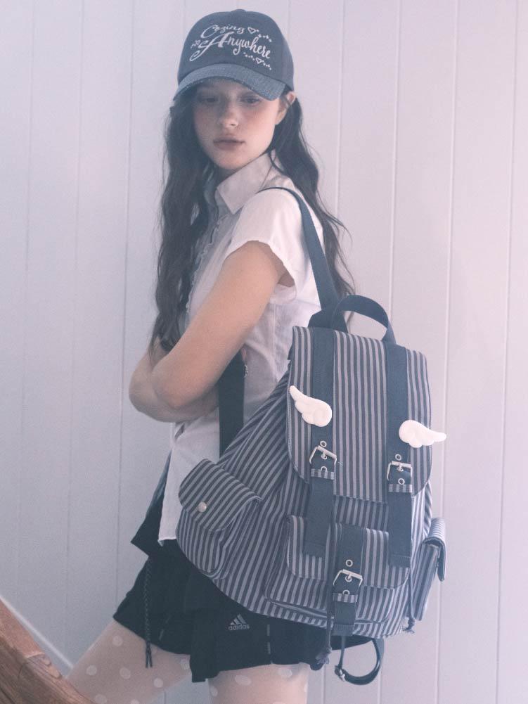 Ding Ding back pack_stripe charcoal
