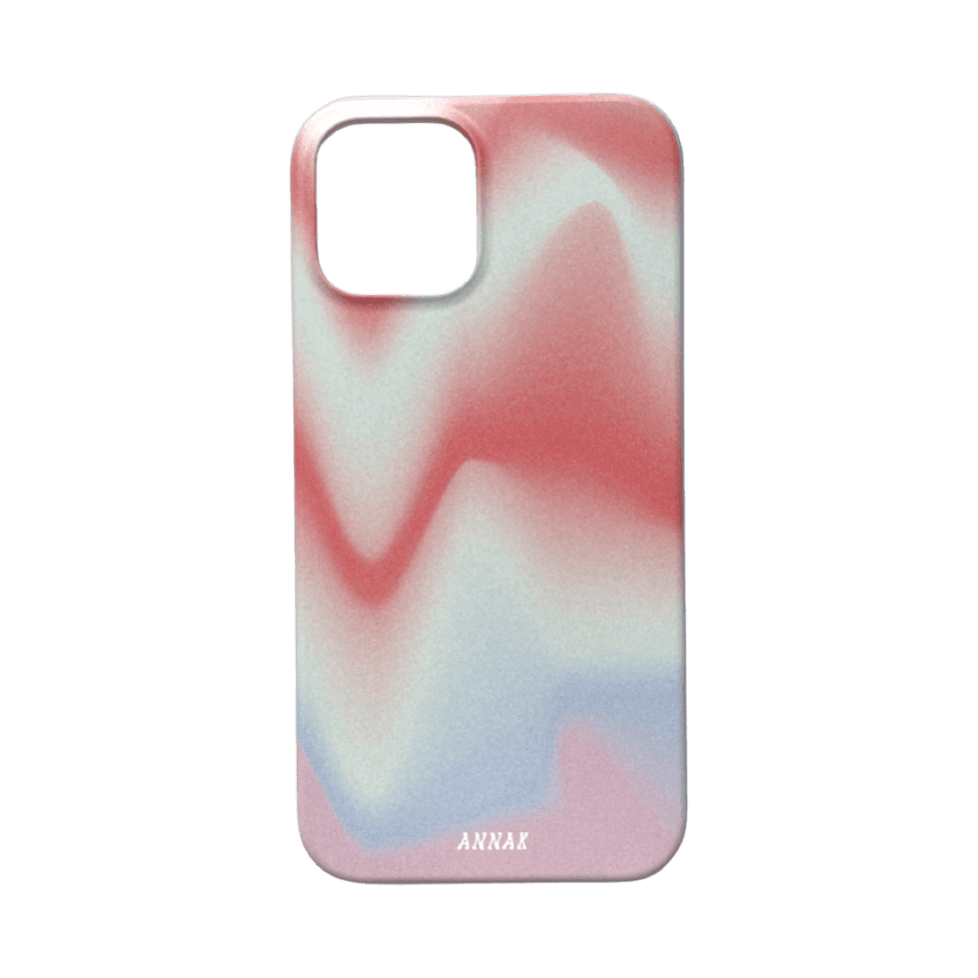 red squiggly gradation hard case