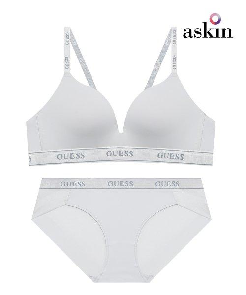 톤온톤 실버밴딩 노와이어 라이트그레이 브라 팬티 세트