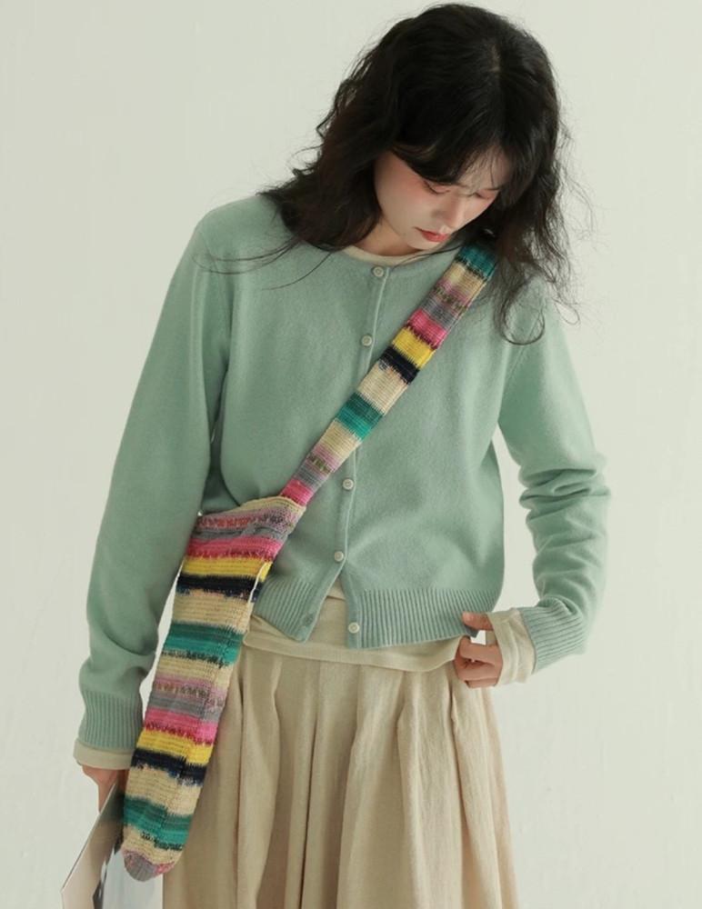 EPIC RARE 레인보우 니트 크로스백