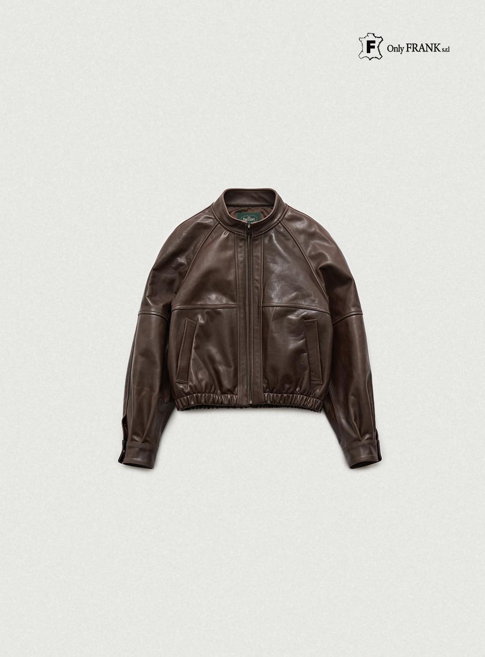 Women's Brown Granger Leather Blouson [3월 말 순차 배송]