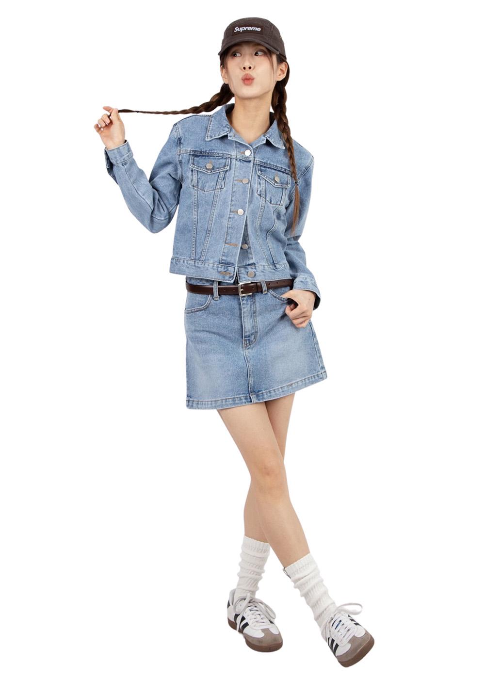DENIM POCKET MINI SKIRT **2주 소요**