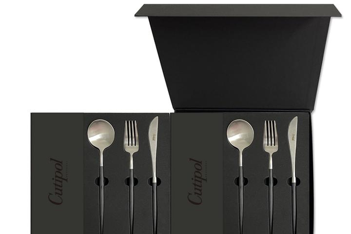 고아블랙실버 디너세트 6p블랙라벨선물박스(디너스푼2,디너포크2,디너나이프2)