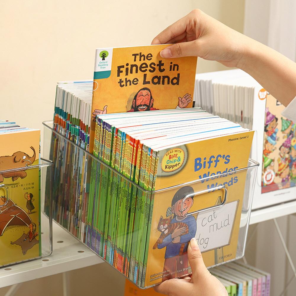 ORT 책 정리함 화장품 투명 수납함 펜트리 선반 정리 책상 교재 만화책 수납 기본형 소