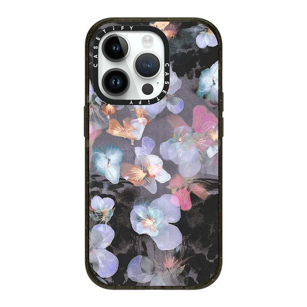 Transparent blue pansy petals