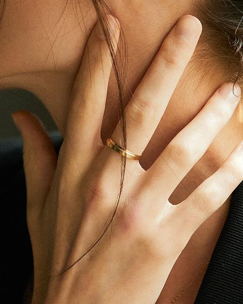 [Free Engraving] 14K letter eternity ring (2size)