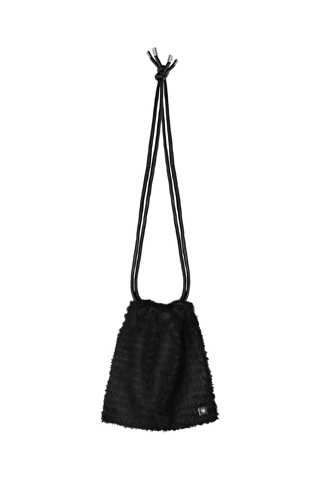 Fringe Fur Bag [ Black ]