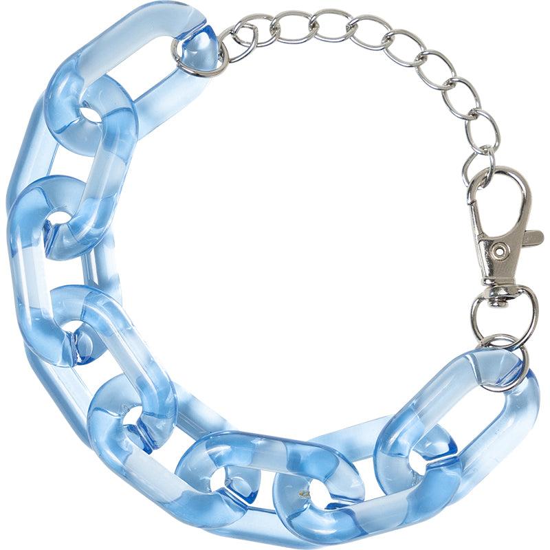 Clear Chain Bracelet - BLUE / ONE SIZE