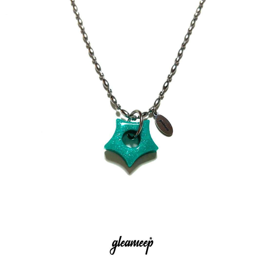 gleaming little star necklace [mint pearl]
