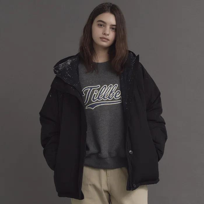 더블린 후드 덕다운 패딩_Black