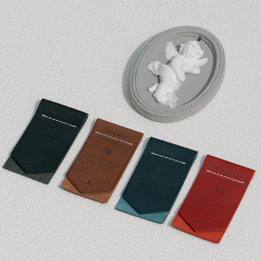 리멤버 가죽 책갈피 - 천주교