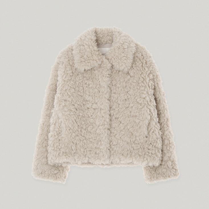Cream Faux Fur Jacket