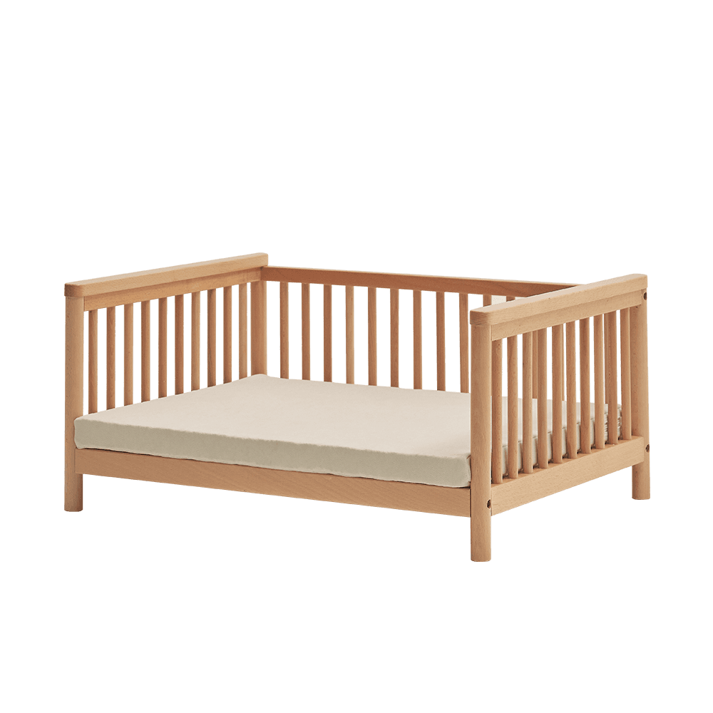 슬로우알레 E0등급 바라 펫베드+매트 원목 강아지침대