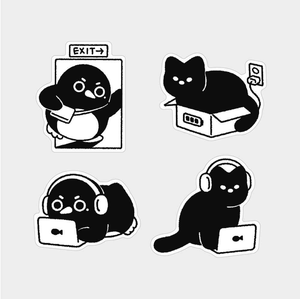 Work 리무버블 조각 스티커