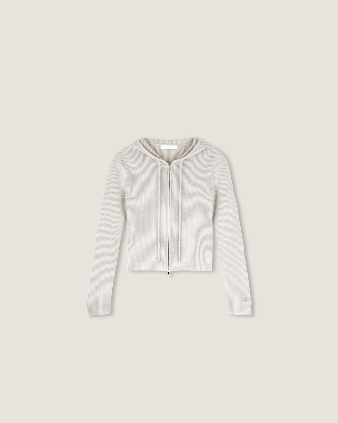 Neutral Gray Premium Hood Knit