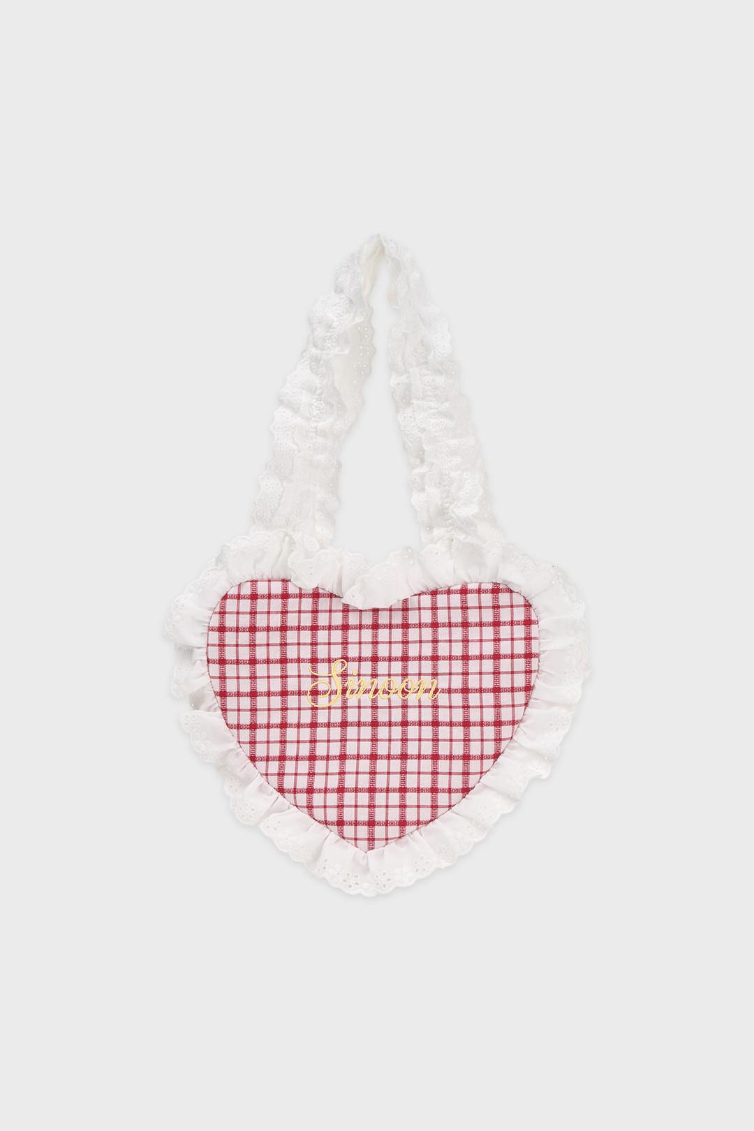Shirring Heart Bag (Red)