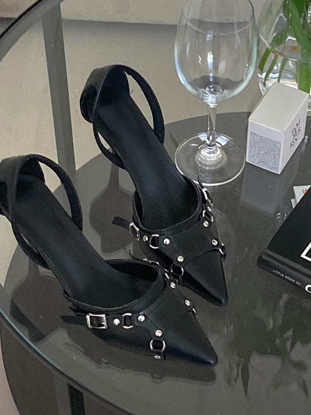 stud buckle heel 8cm | 스터드 버클 스틸레토