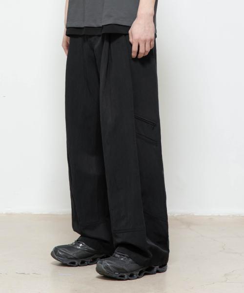 비긴202(BEGIN202)  나이코마 투턱 팬츠 [블랙] - 사이즈 & 후기 | 무신사