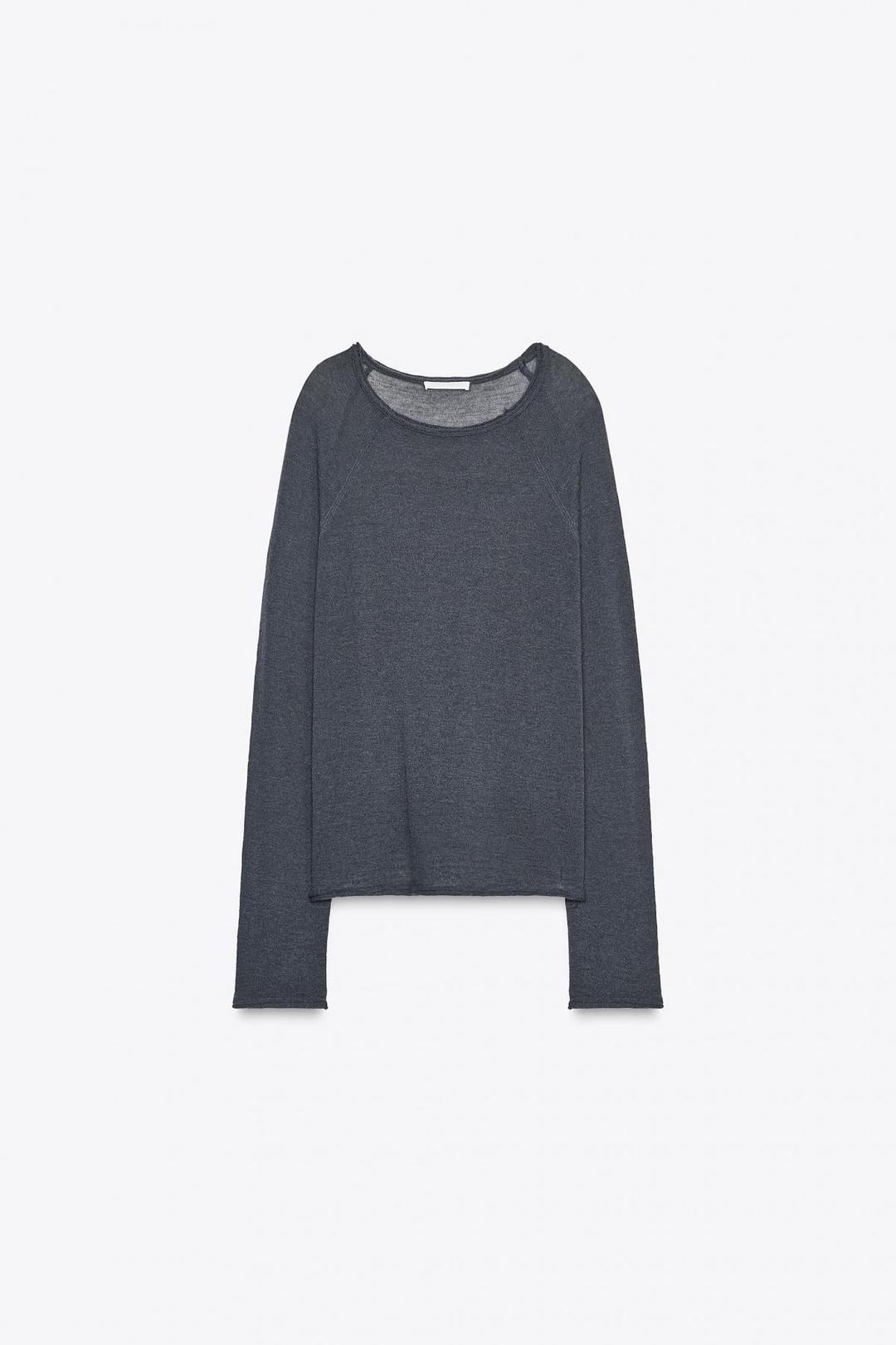 스페인샵 자라 울 롱 슬리브 티셔츠 4786/454 ANTHRACITE GREY