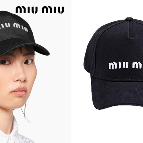 (국내배송) 미우미우 드릴베이스볼캡(블랙)