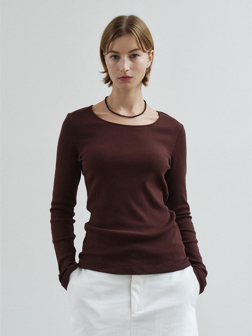 Rund Long sleeved T-shirt brown