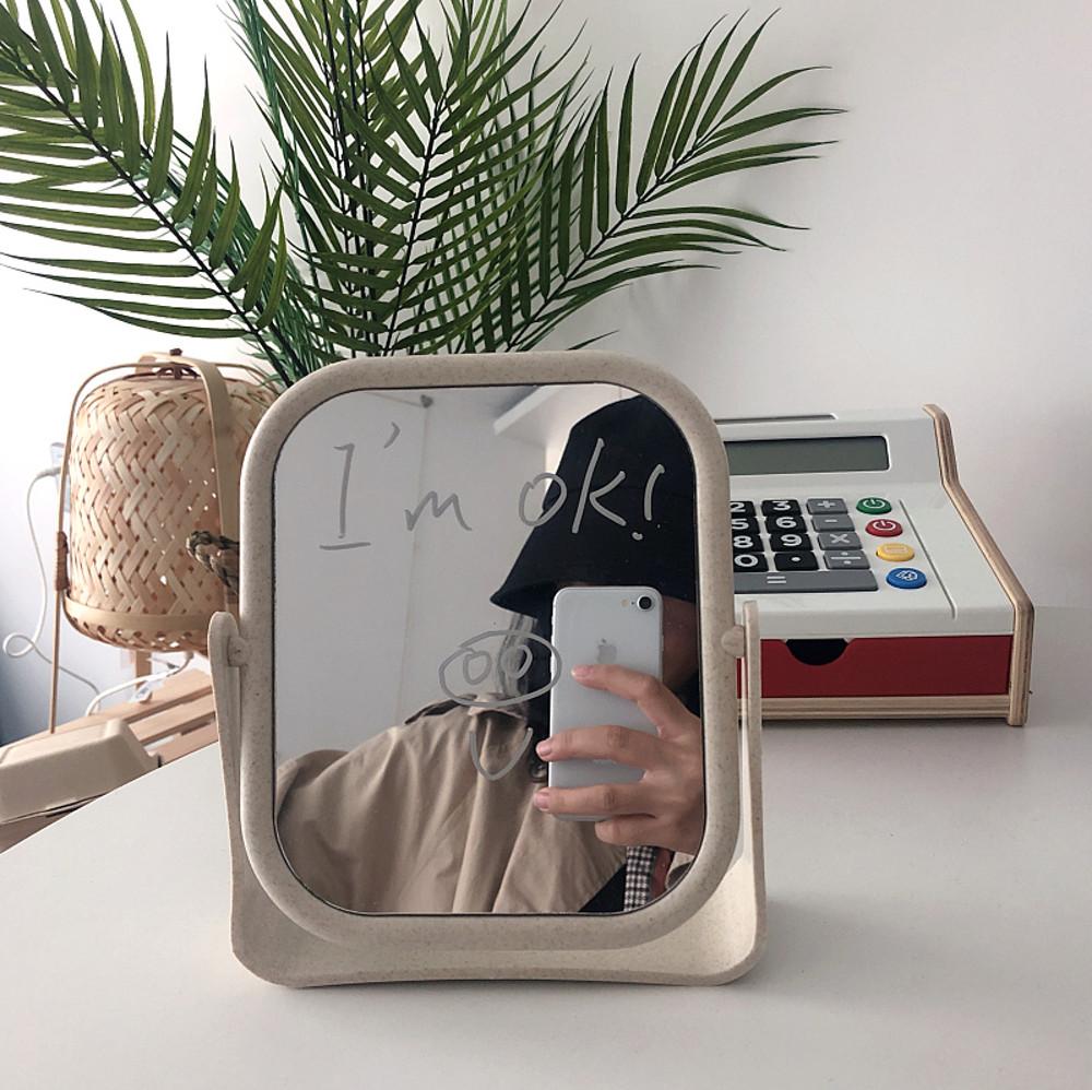 테이블위에 심플 탁상 화이트 거울