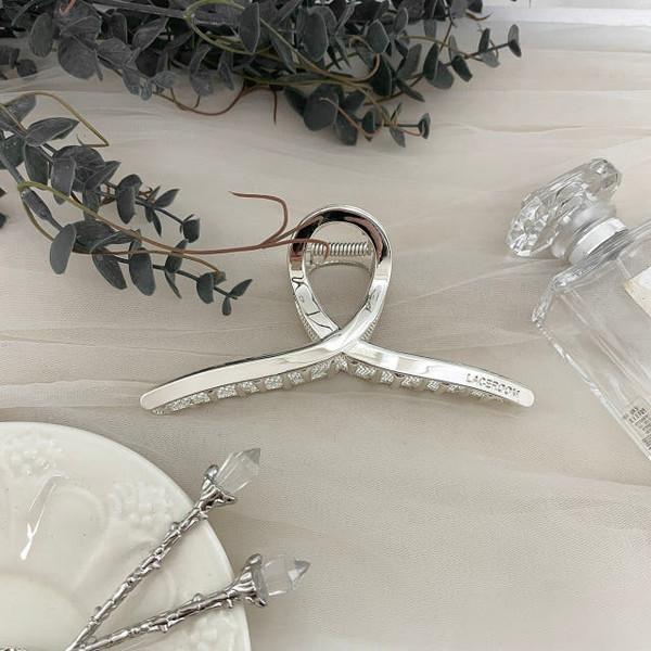 꼬임 메탈 3세대 리얼 은도금 집게핀