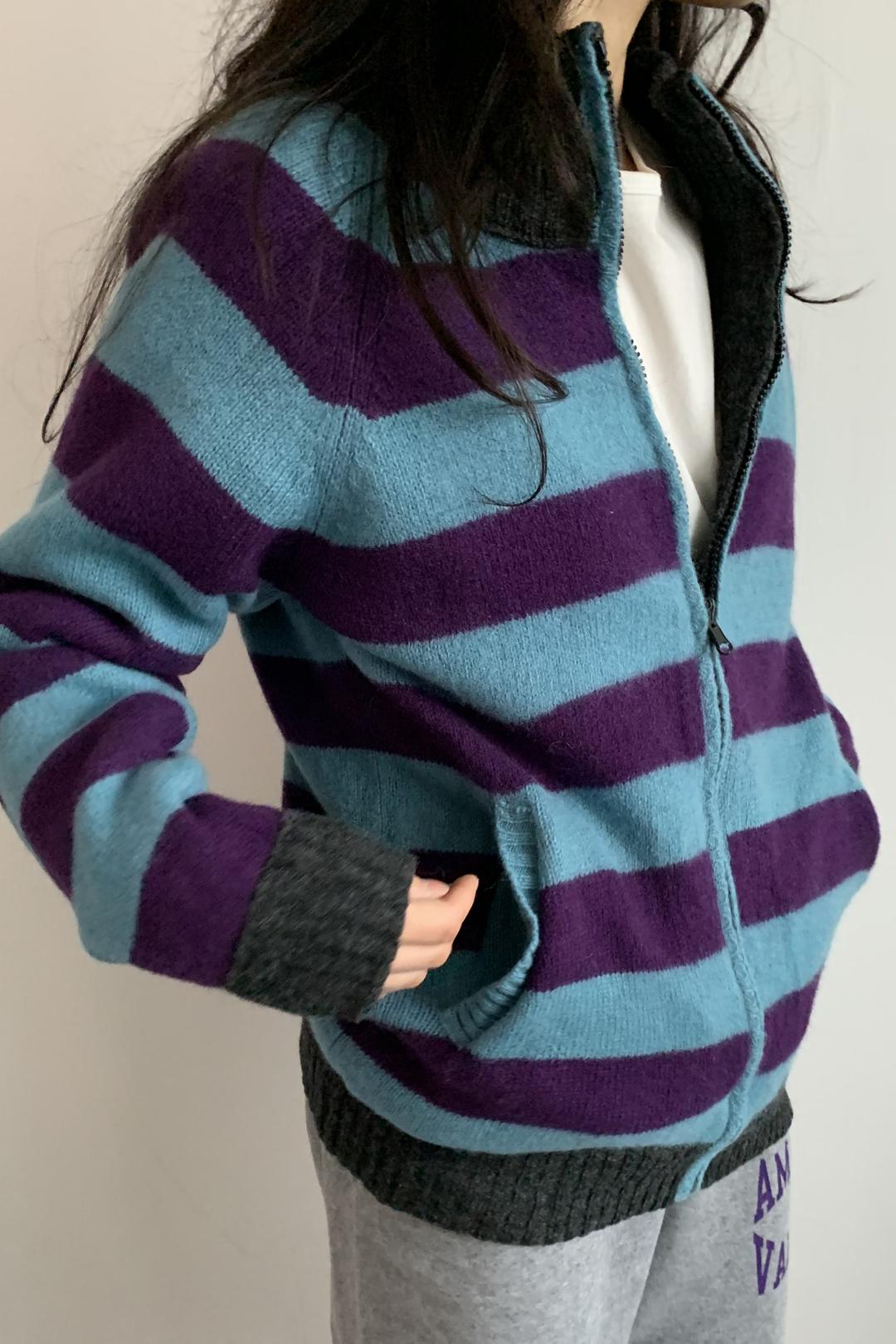 vintage reversible knit cardigan