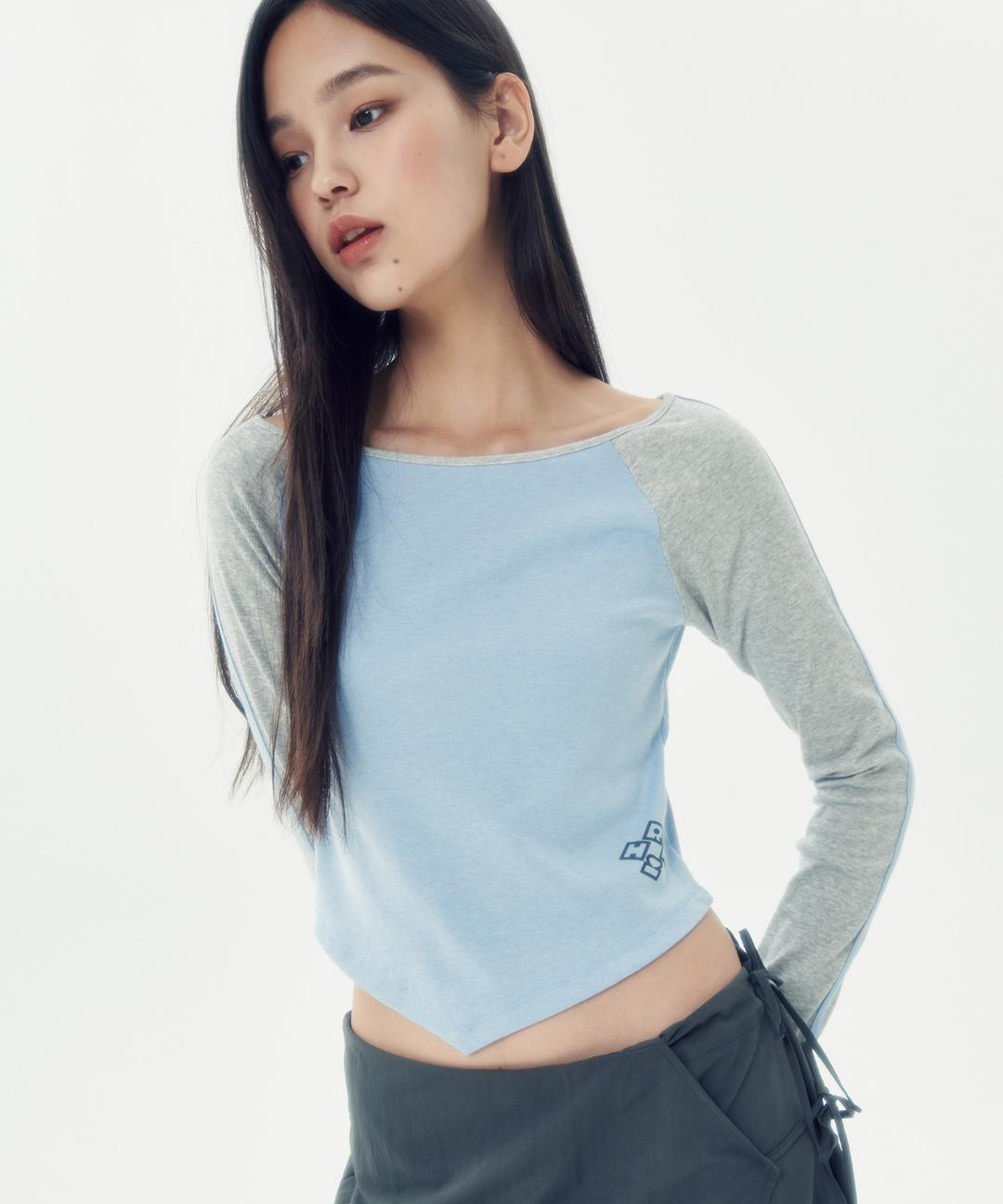 SPORTS SLIM RAGLAN TEE [SKY BLUE]