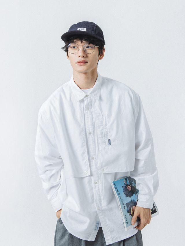 NOTHOMMEBLUE 멀티포켓 레이어 옥스포드셔츠 (2 컬러)