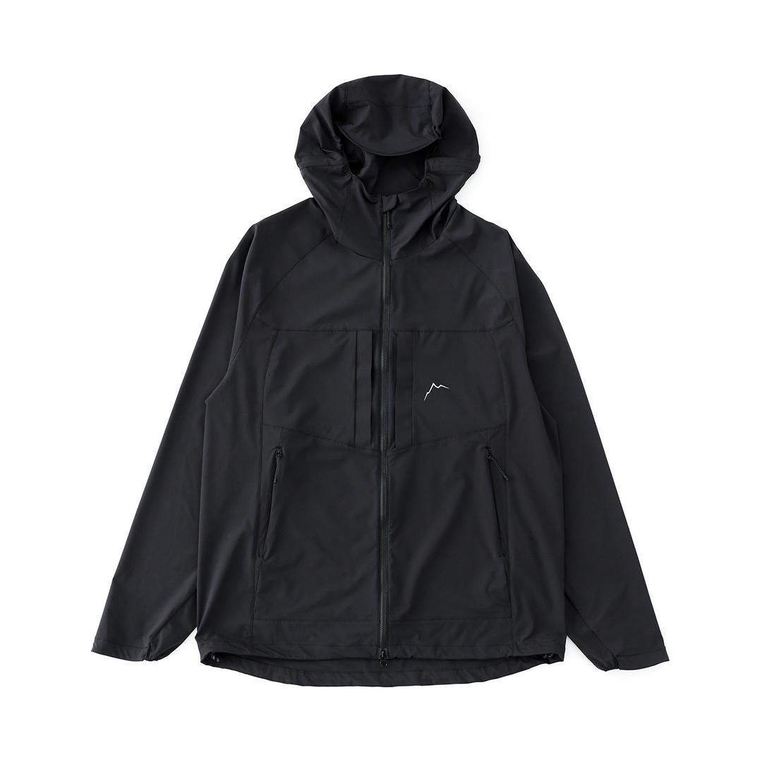 stretch shell hoody / black