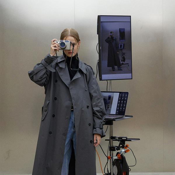 Para Double trench coat (Grey)