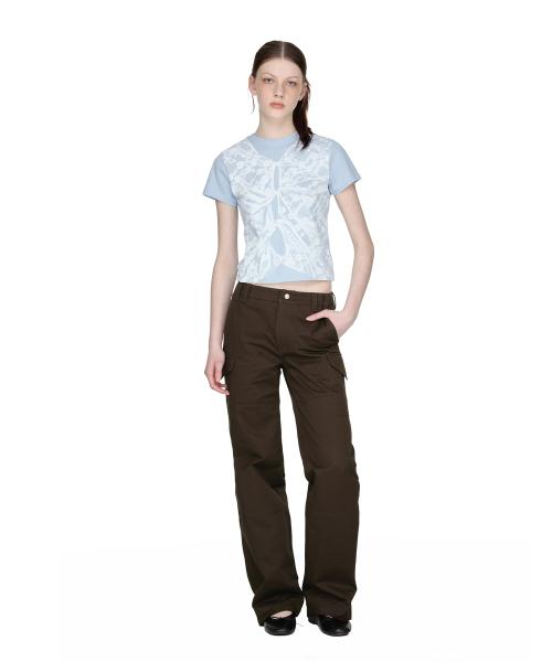 Low-rise Cargo Pants, BROWN